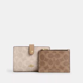 2-In-1 Wallet in Blocked Signature Canvas
