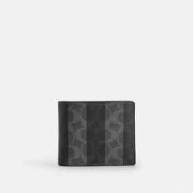 3-In-1 Wallet in Signature Canvas with Stripes