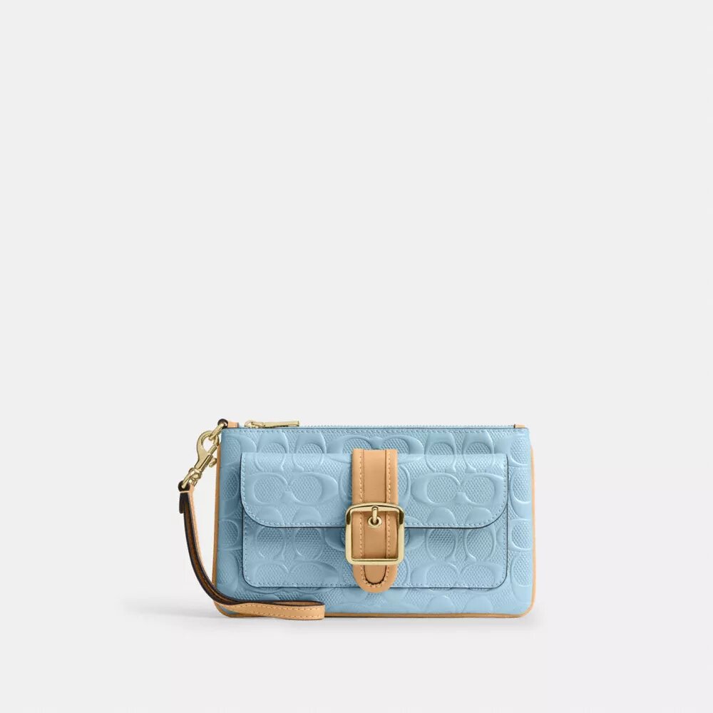 Ashton Wristlet in Signature Leather