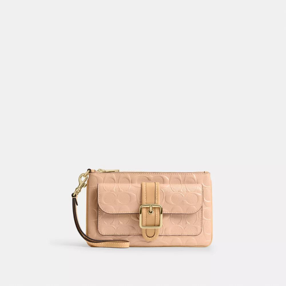 Ashton Wristlet in Signature Leather