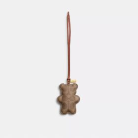 Bear Puffy Bag Charm in Signature Canvas