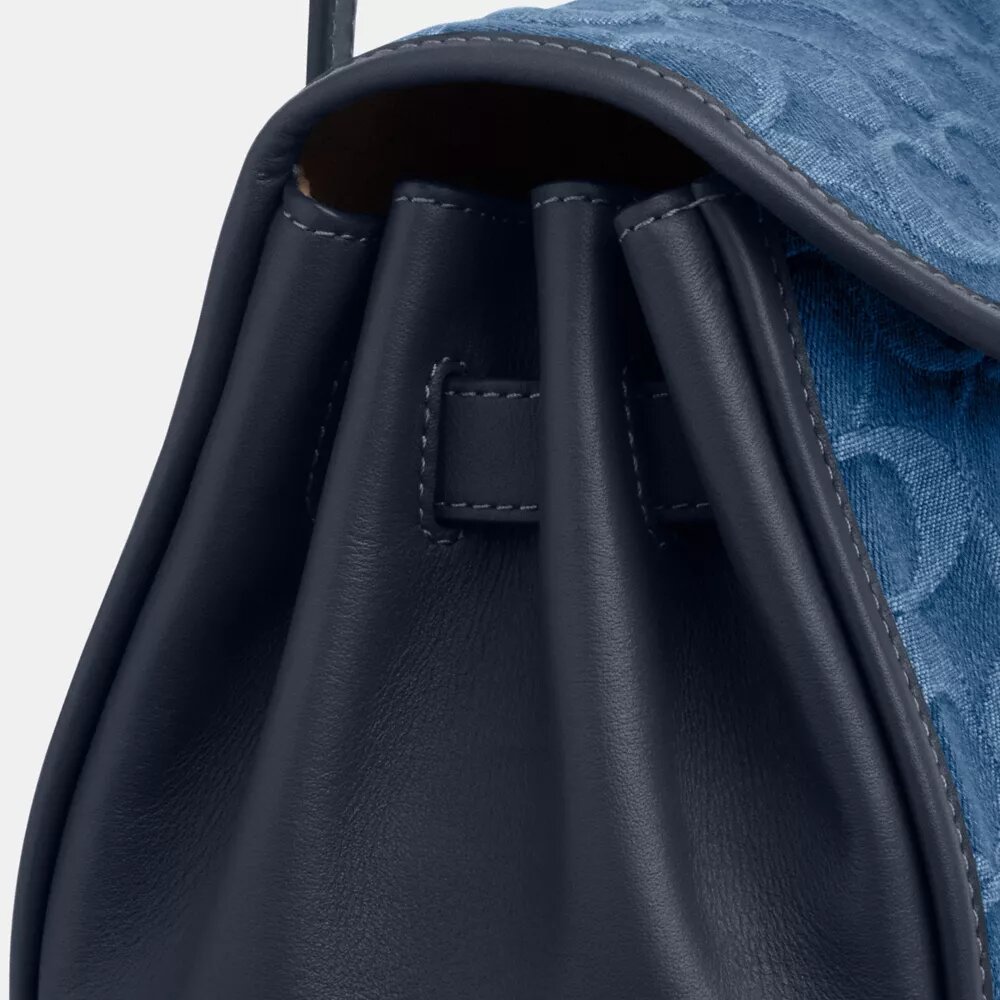 Bridget Flap Shoulder Bag in Signature Denim