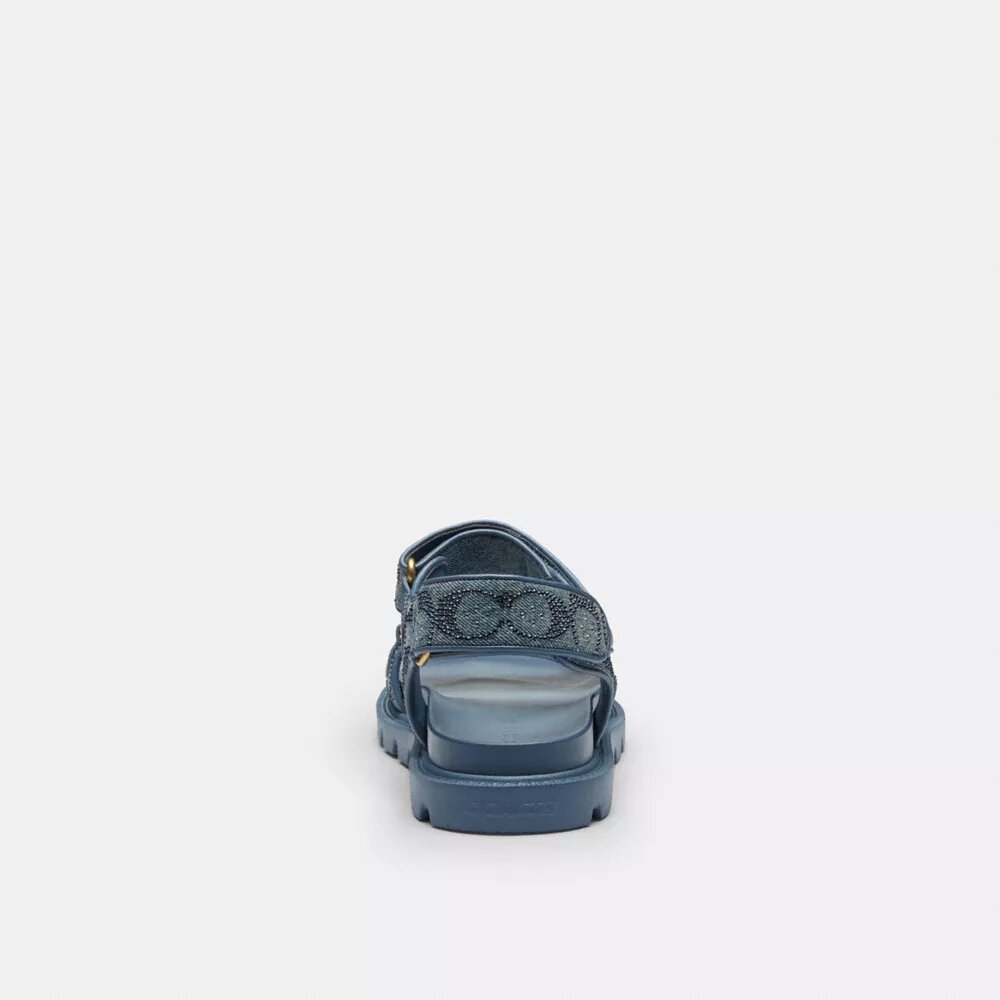 Brynn Sandal in Crystal Signature Denim