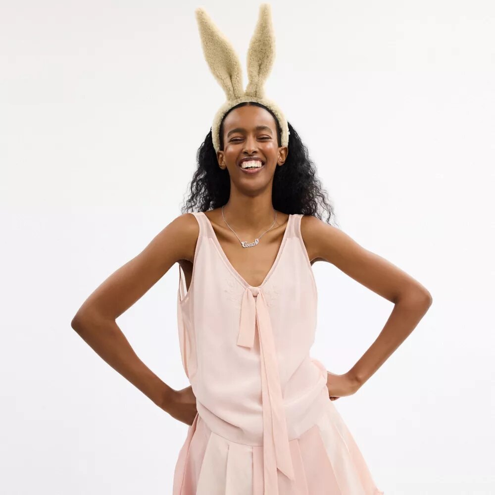 Bunny Ears Headband in Shearling