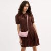 Caitlin Shoulder Bag in Regenerative Cotton with Quilting and Charm