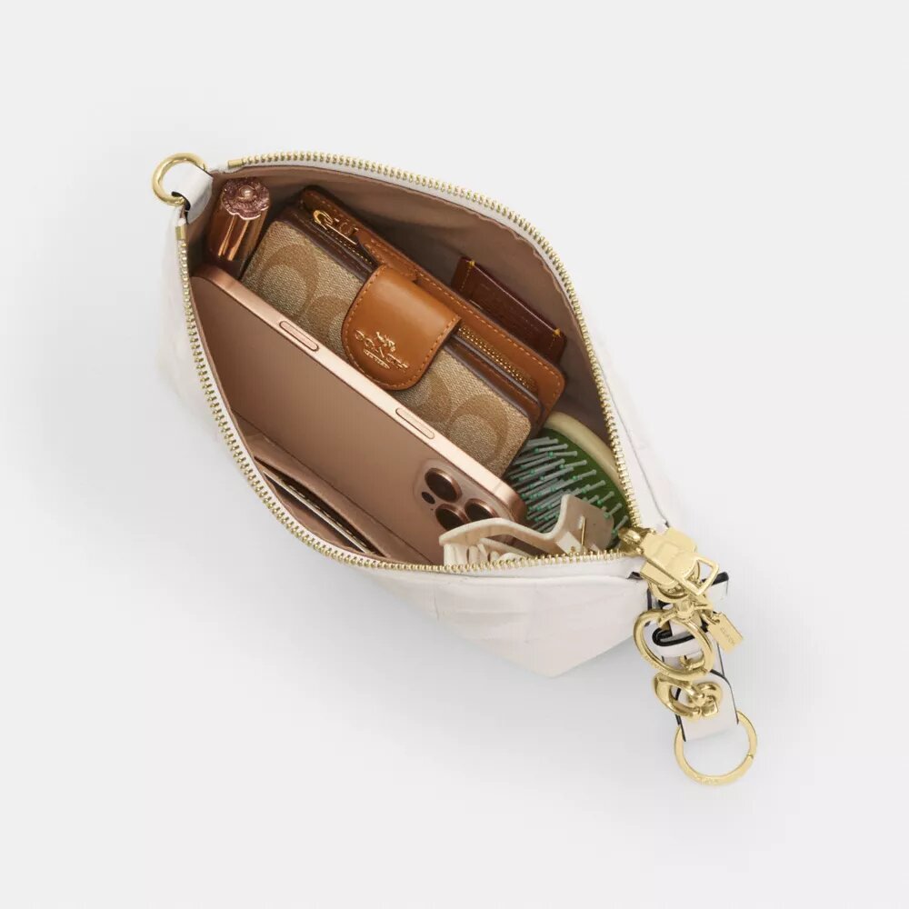 Caitlin Shoulder Bag with Quilting and Charm