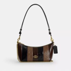Caitlin Shoulder Bag with Striped Patchwork