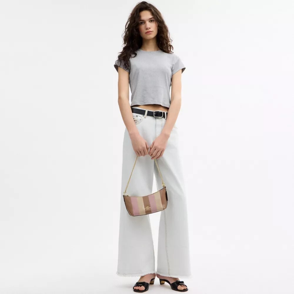 Caitlin Shoulder Bag with Striped Patchwork
