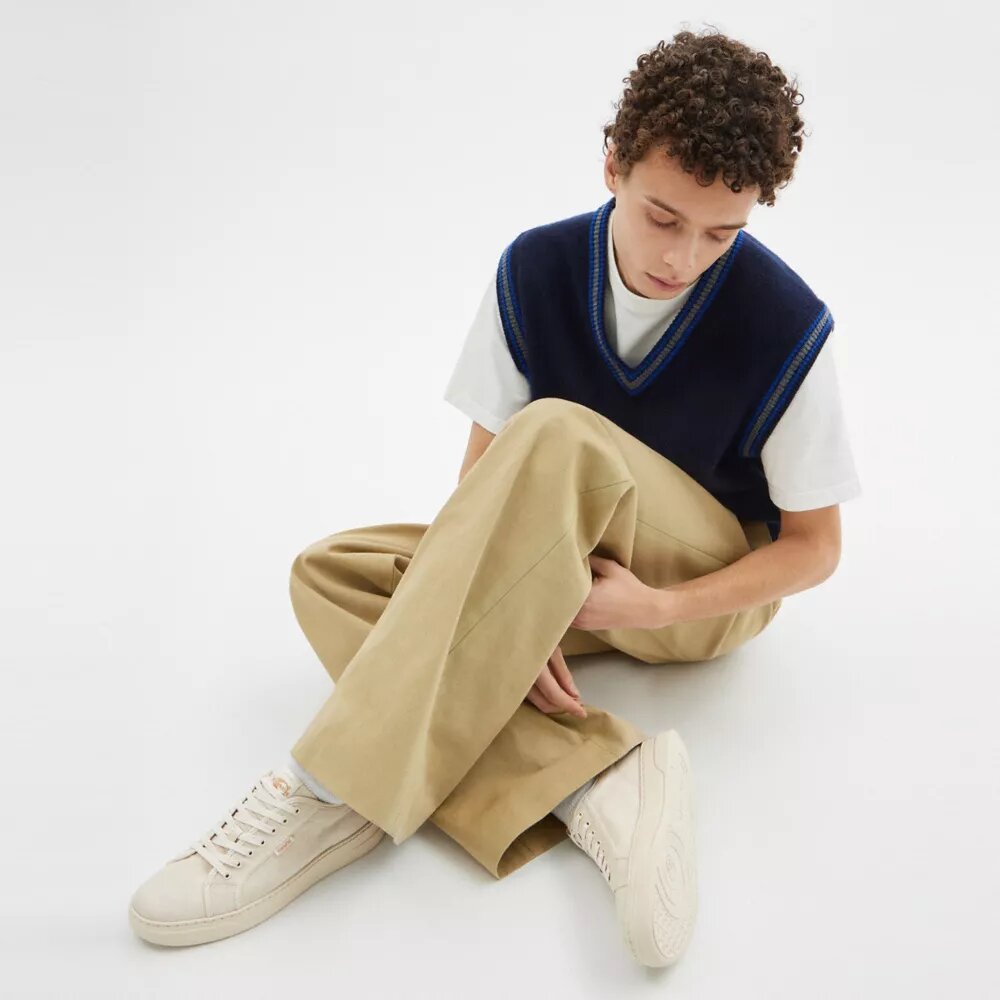 Canvas Sneaker in Signature Jacquard