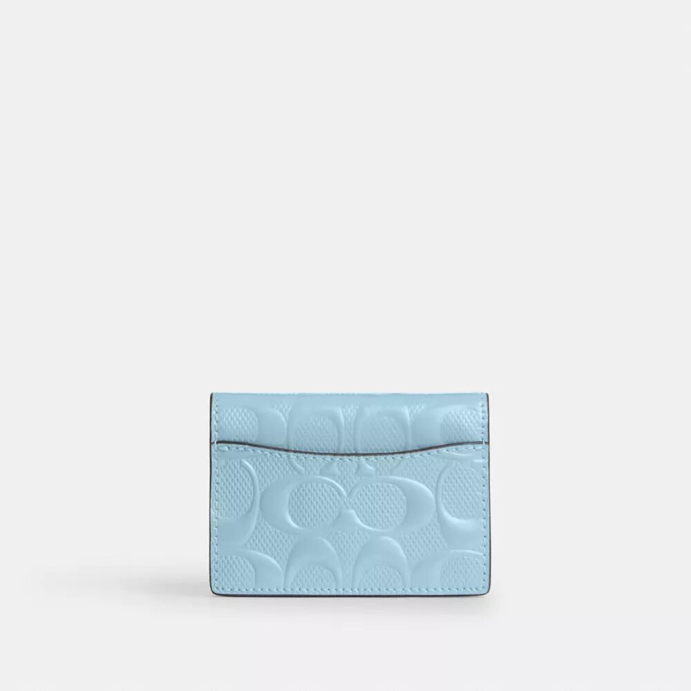 Card Case with Charm in Signature Leather