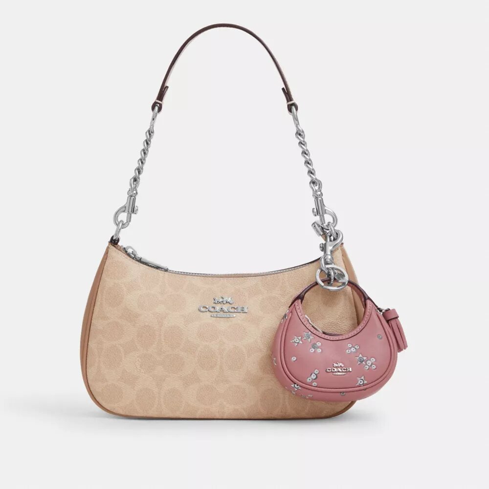 Carmen Bag Charm with Star Print