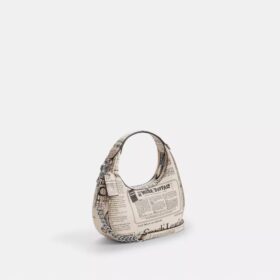 Carmen Mini Crossbody Bag with Newspaper Print
