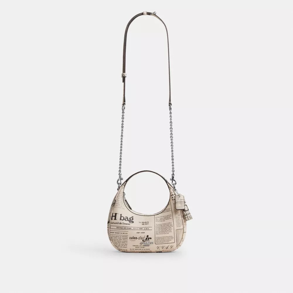 Carmen Mini Crossbody Bag with Newspaper Print