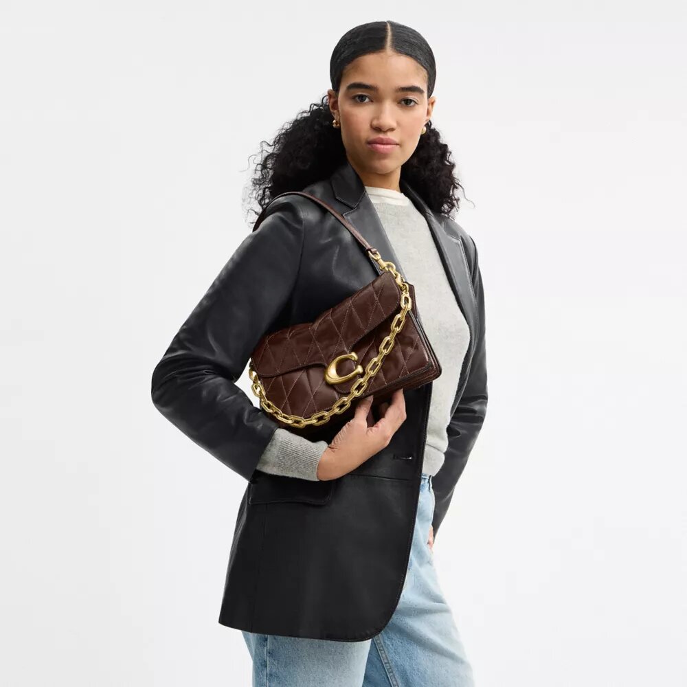 Chain Tabby Shoulder Bag with Quilting