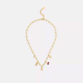Cherry and Heart Charm Necklace