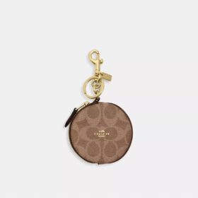 Circular Coin Pouch in Signature Canvas