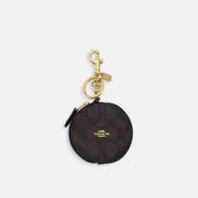 Circular Coin Pouch in Signature Canvas