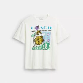 Collage Train Relaxed T-Shirt in Organic Cotton