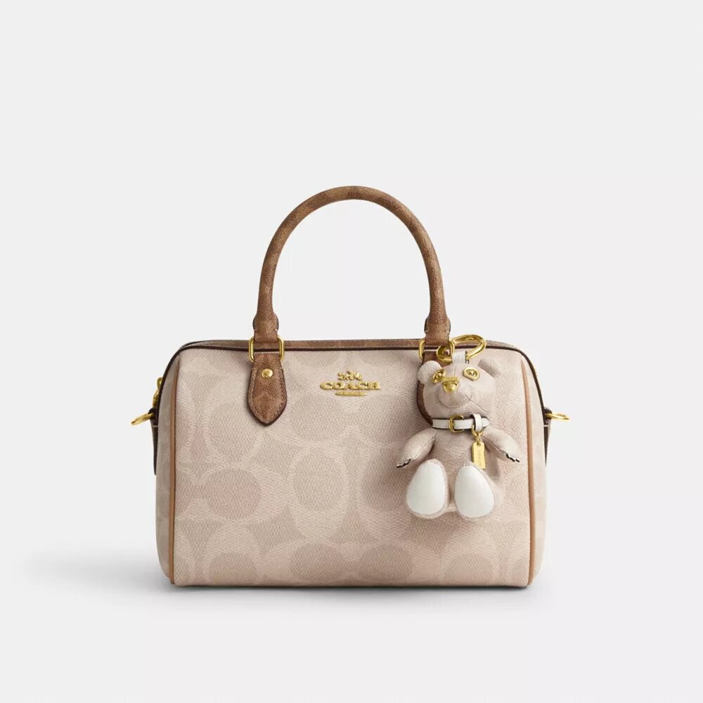 Collectible Bear Bag Charm in Signature Canvas