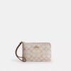 Corner Zip Wristlet in Signature Canvas