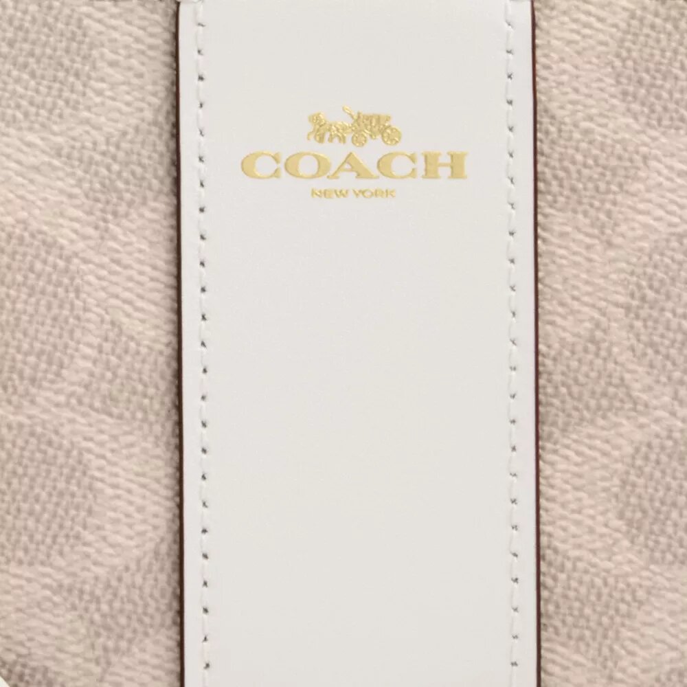 Corner Zip Wristlet in Signature Canvas with Stripe