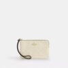 Corner Zip Wristlet in Signature Leather