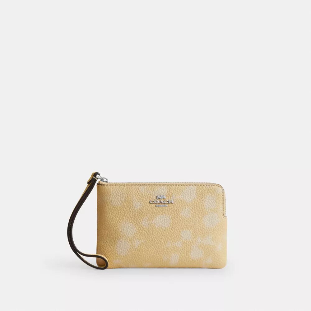 Corner Zip Wristlet with Floral Print