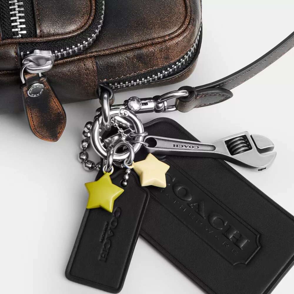 Dakota Crossbody Bag in Loved Leather with Charms