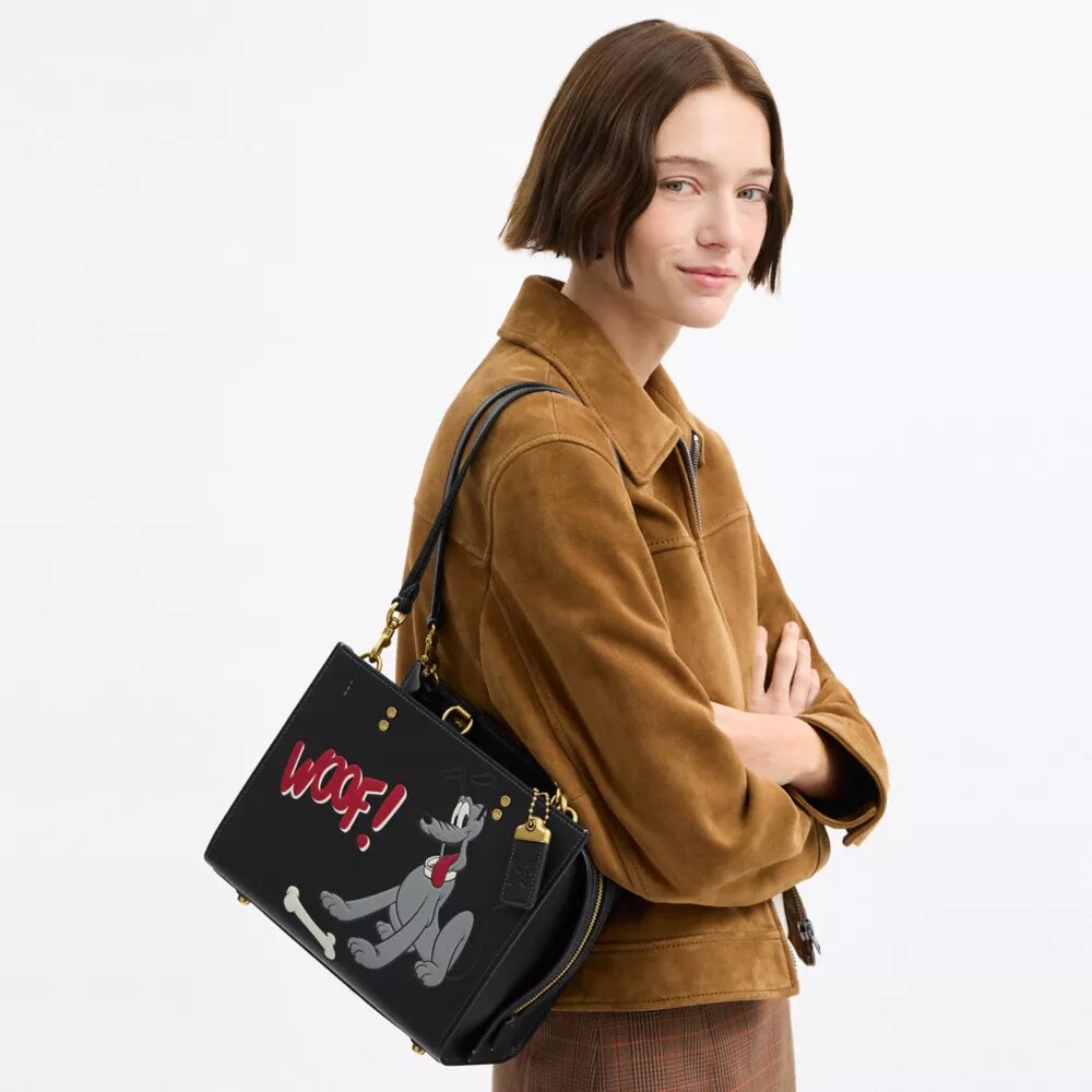 Disney X Coach Rogue Bag 25 with Pluto