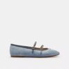 Double Buckle Mary Jane in Loved Denim