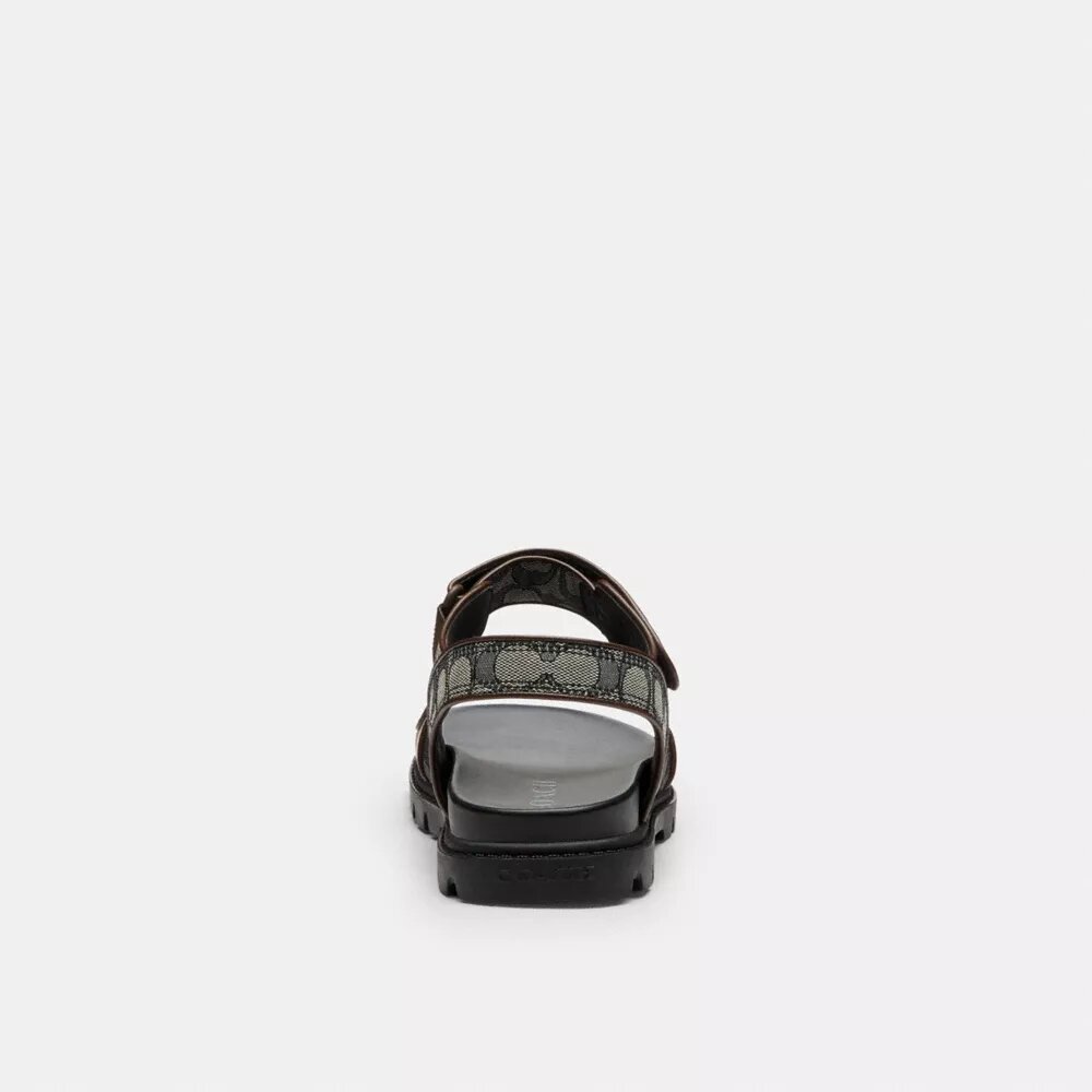 Double Strap Sandal in Signature Jacquard