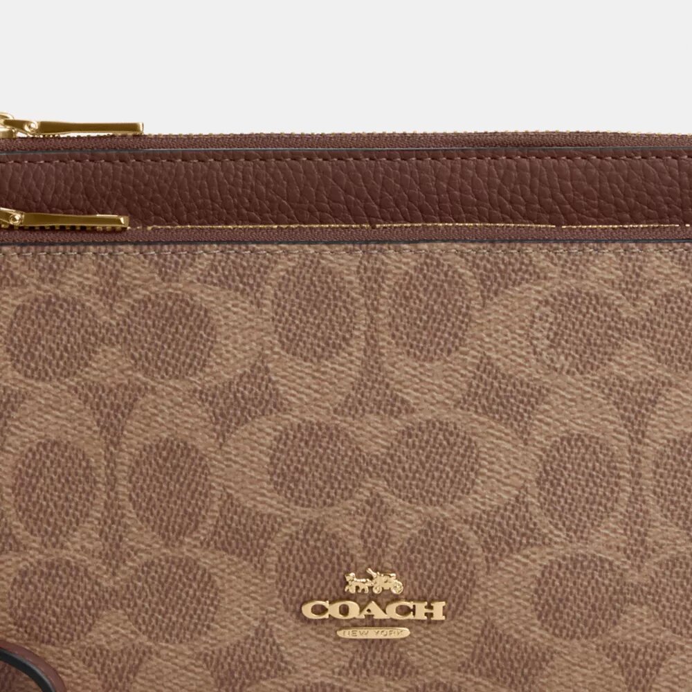 Double Zip Wallet in Signature Canvas