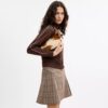 Emily Shoulder Bag in Haircalf with Cow Print