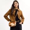 Emily Shoulder Bag in Haircalf with Cow Print