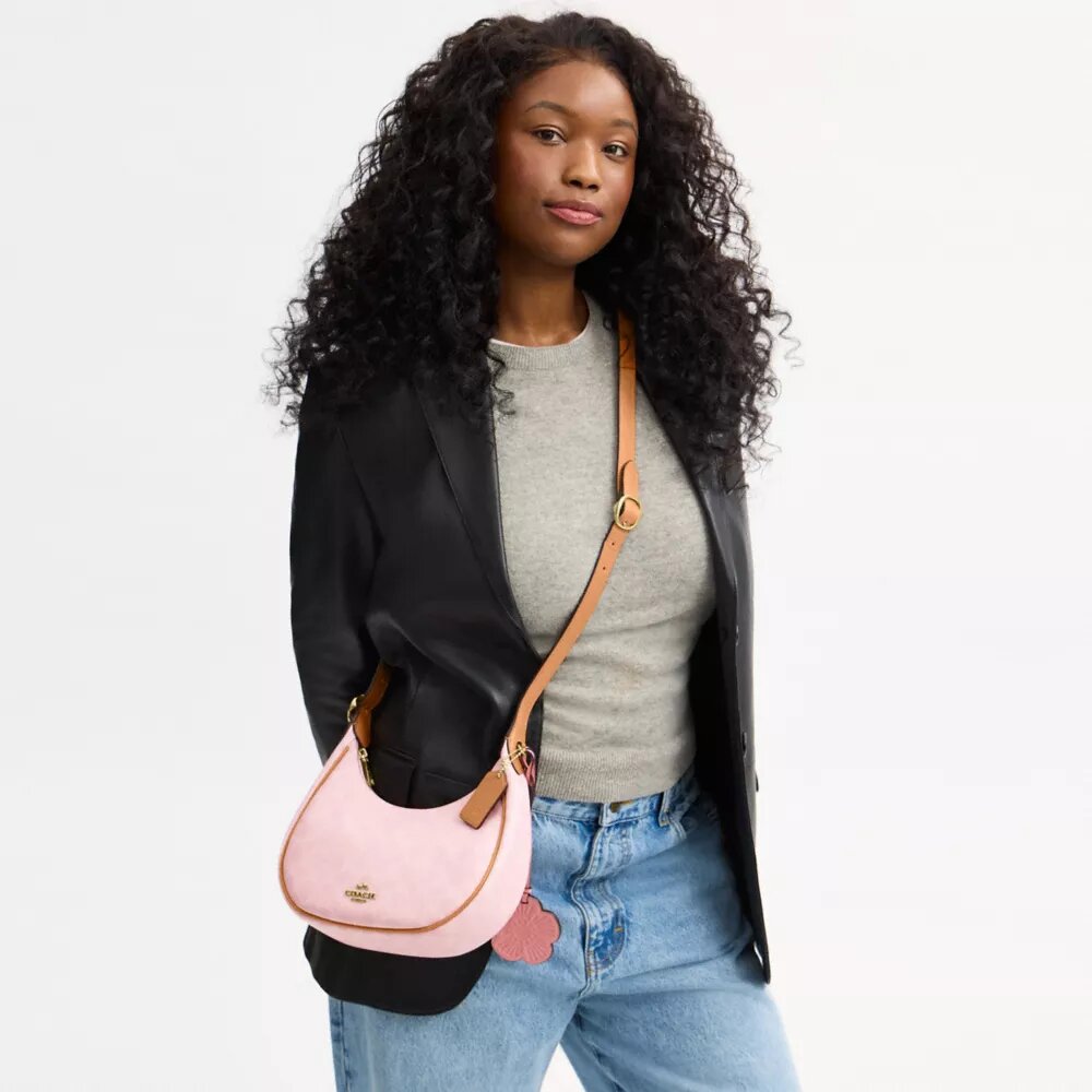 Emily Shoulder Bag in Signature Canvas with Charms