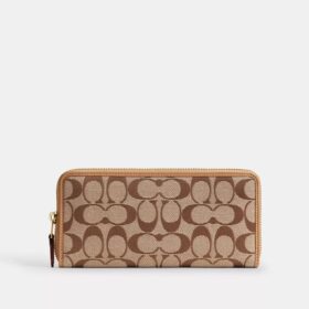 Essential Slim Accordion Zip Wallet in Signature Jacquard