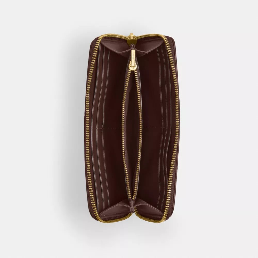 Essential Slim Accordion Zip Wallet in Signature Jacquard