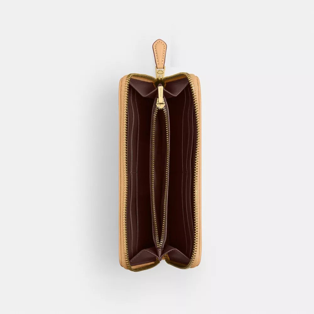 Essential Slim Accordion Zip Wallet in Signature Jacquard