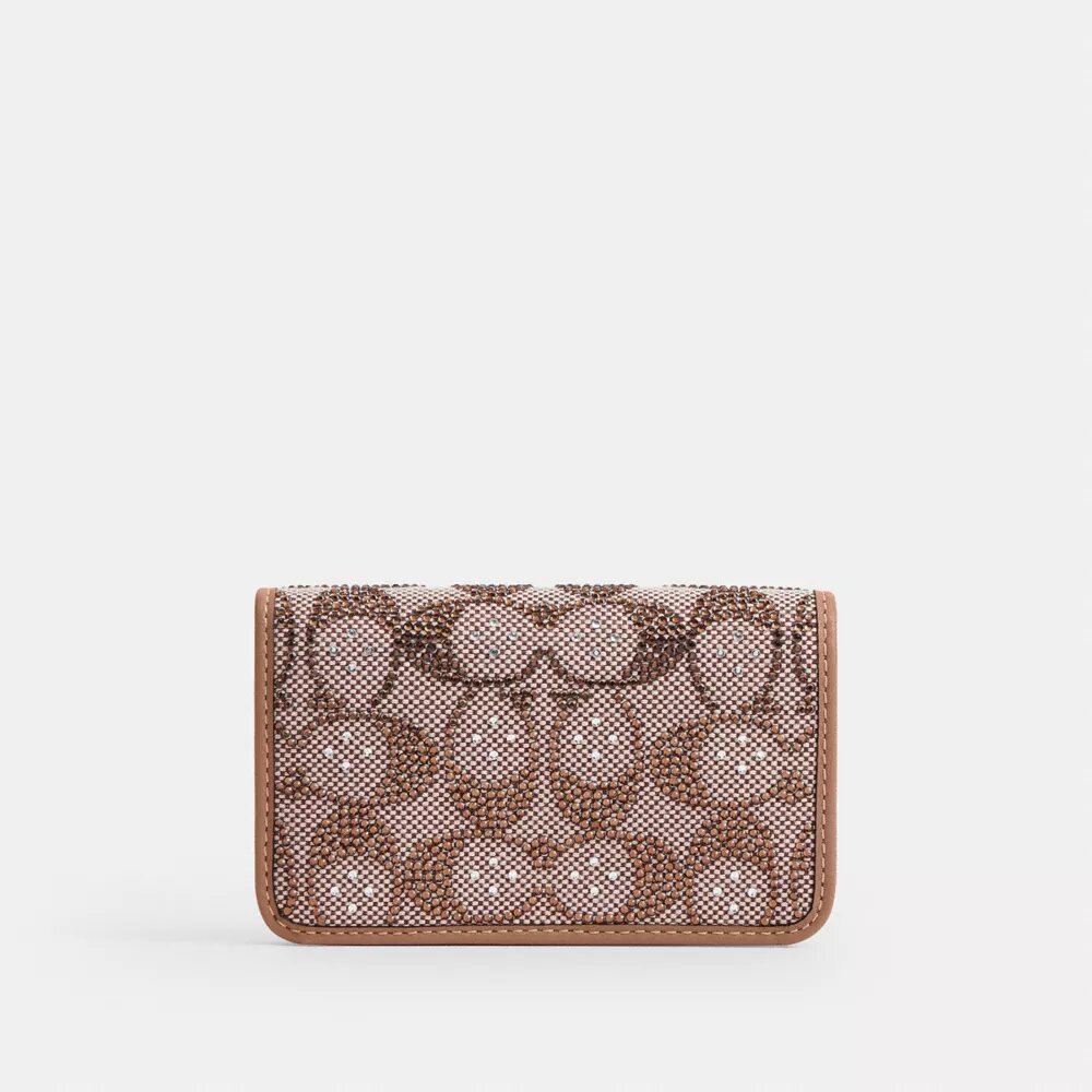 Essential Slim Card Case in Crystal Signature Jacquard