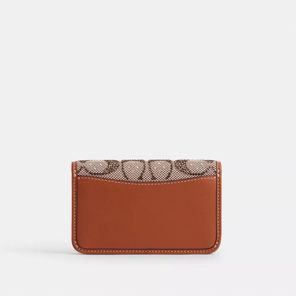 Essential Slim Card Case in Crystal Signature Jacquard