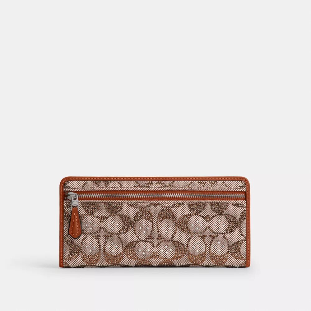 Essential Slim Wallet in Crystal Signature Jacquard