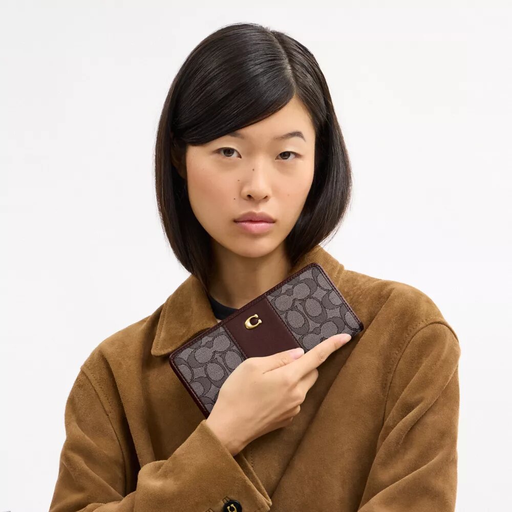 Essential Slim Wallet in Signature Jacquard