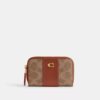 Essential Small Zip Around Card Case in Signature Canvas