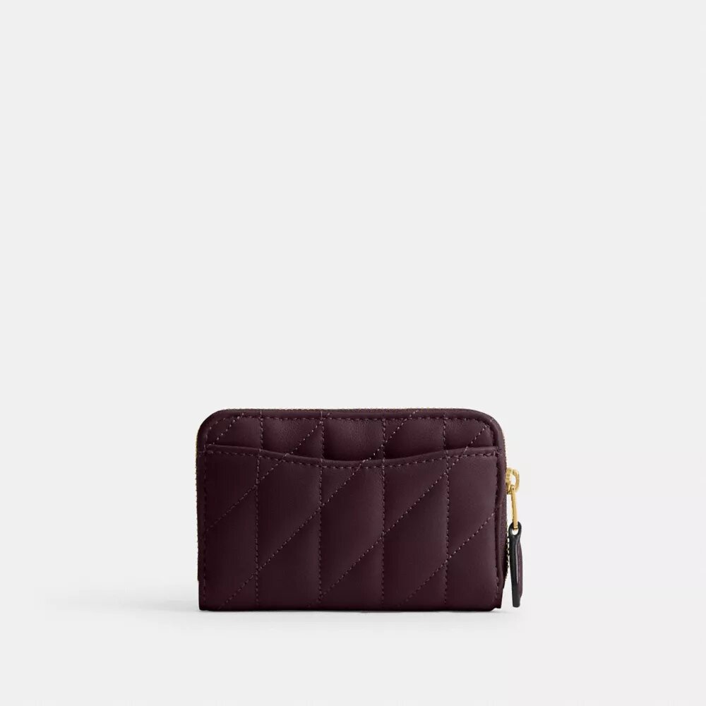 Essential Small Zip Around Card Case with Pillow Quilting