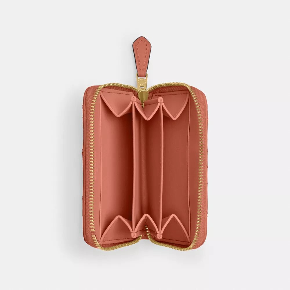 Essential Small Zip Around Card Case with Pillow Quilting