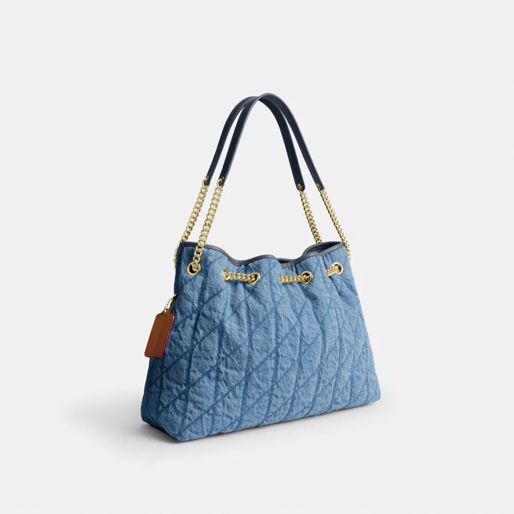 Evelyn Shoulder Bag in Regenerative Cotton with Quilting