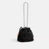 Faye Mini Drawstring Bag in Signature Denim