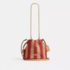 Faye Mini Drawstring Bag with Stripes