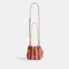 Faye Mini Drawstring Bag with Stripes