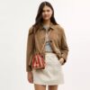 Faye Mini Drawstring Bag with Stripes
